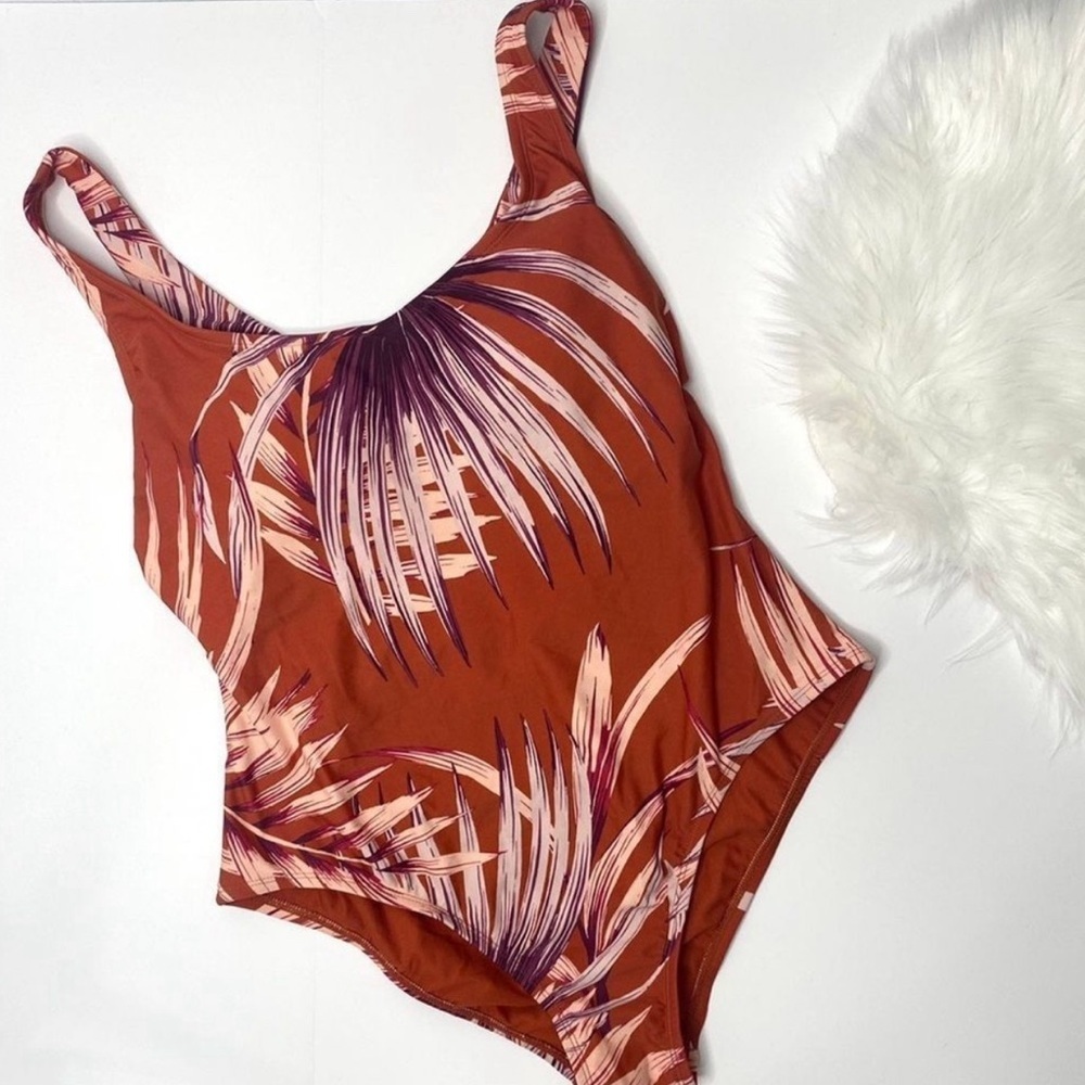 𝅺KONA Sol palm bathing suit sz small nwt